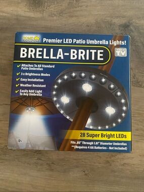 Brella-Brite LED Patio Umbrella Light - Black